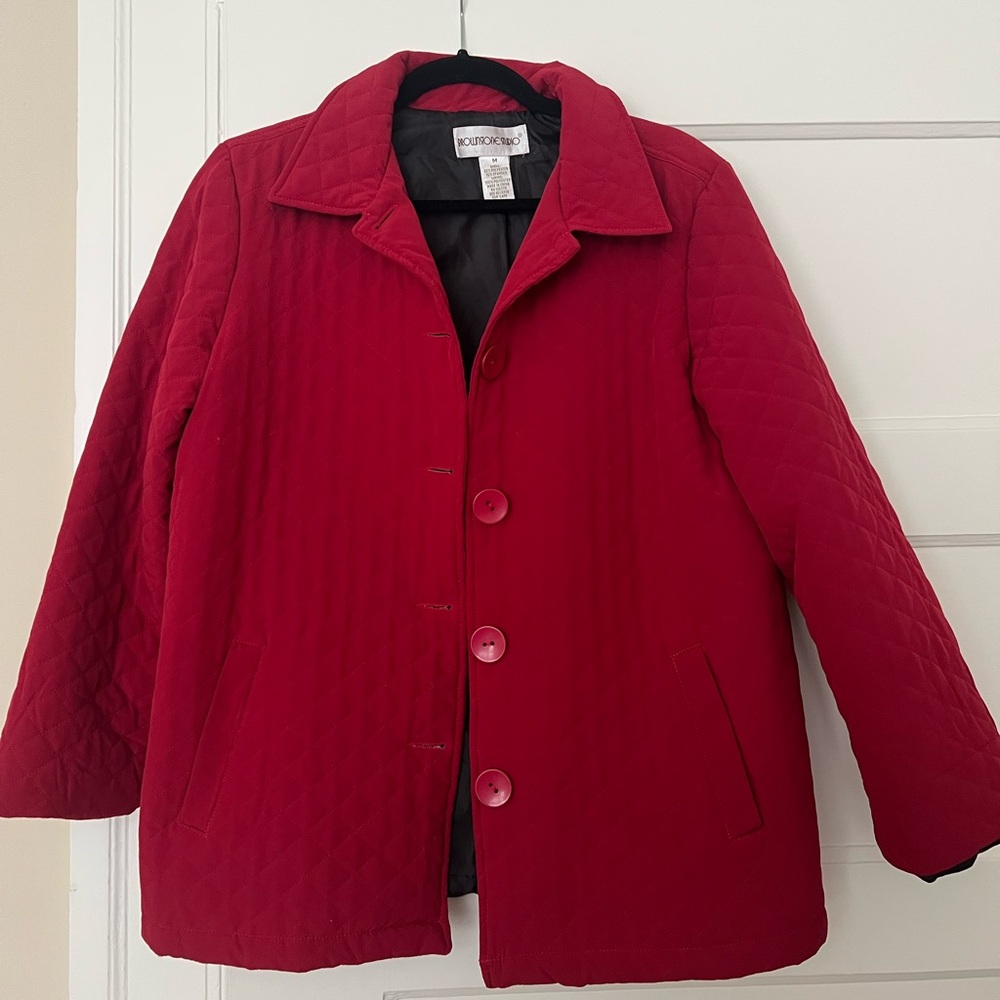 Vintage Red Quilted Coat